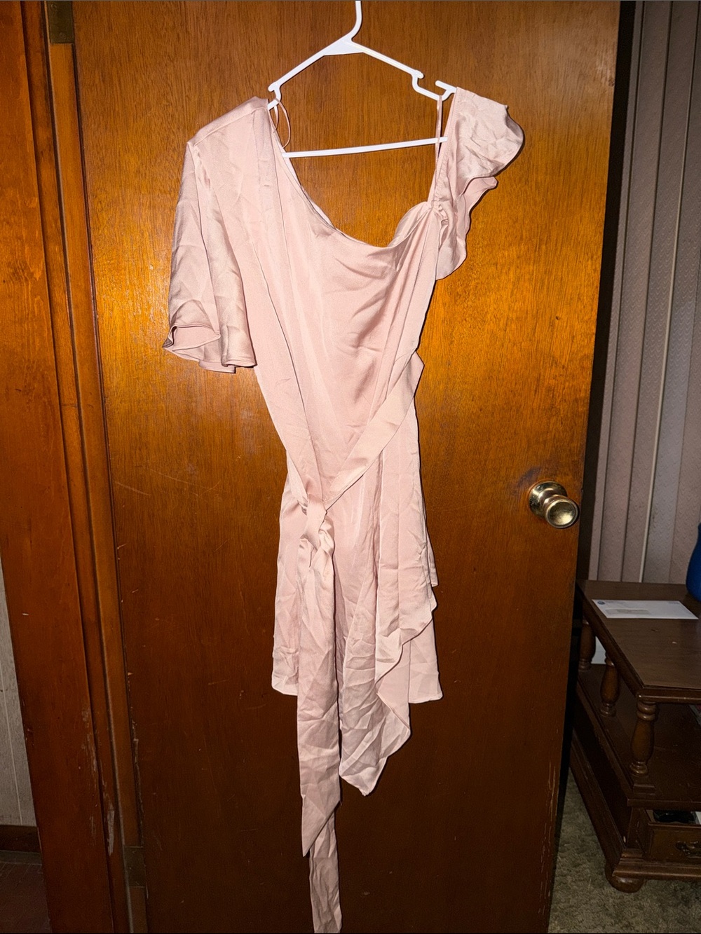 KEEPSAKE the Label Lilac One-Shoulder Ruffle Wrap Dress